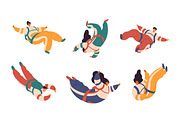 People skydiving. Free fall concept, a Person Illustration by Good Studio (Thumbnail 2 of 3)