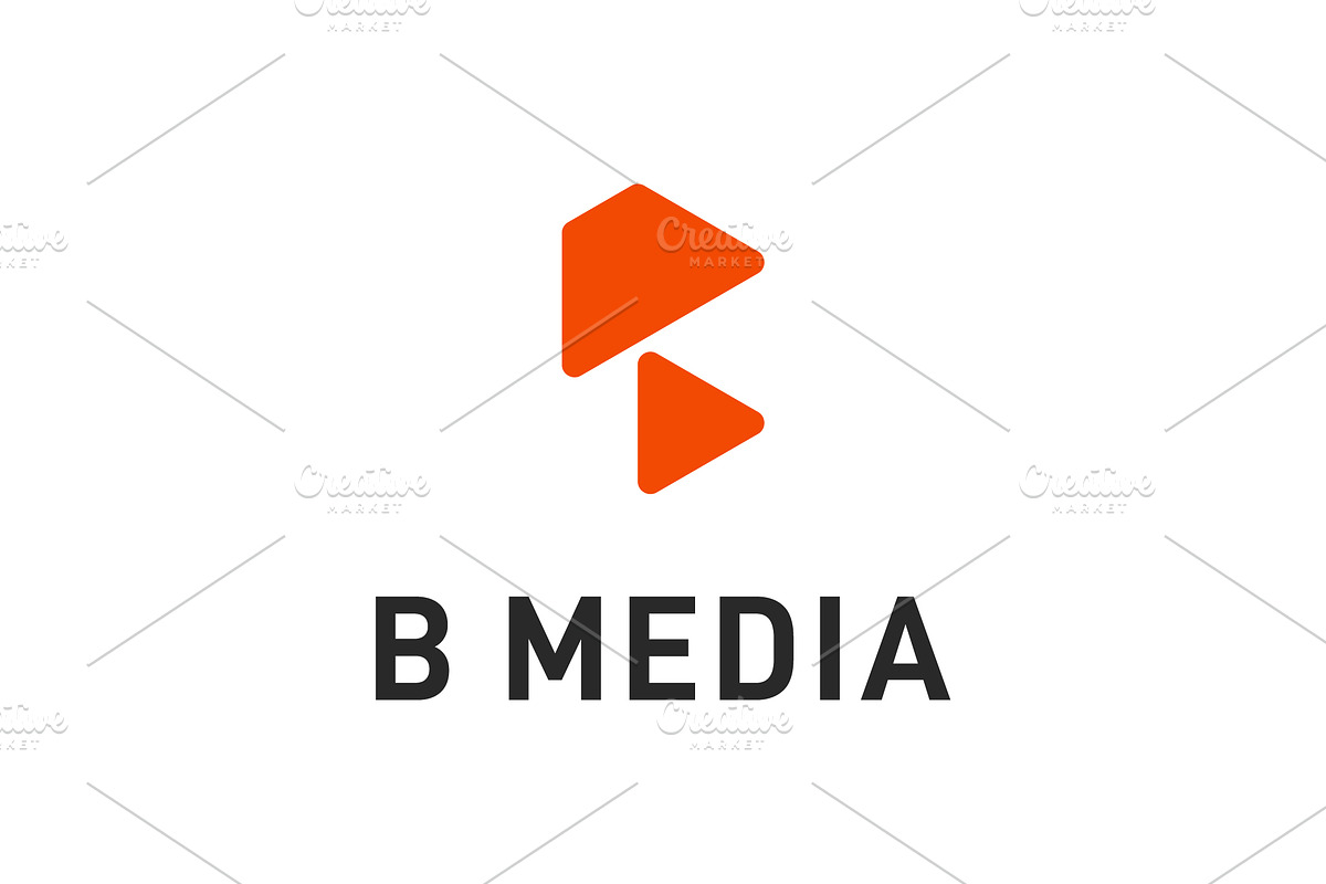 Letter B and Play Icon Logo, a Branding & Logo Template by yanuart