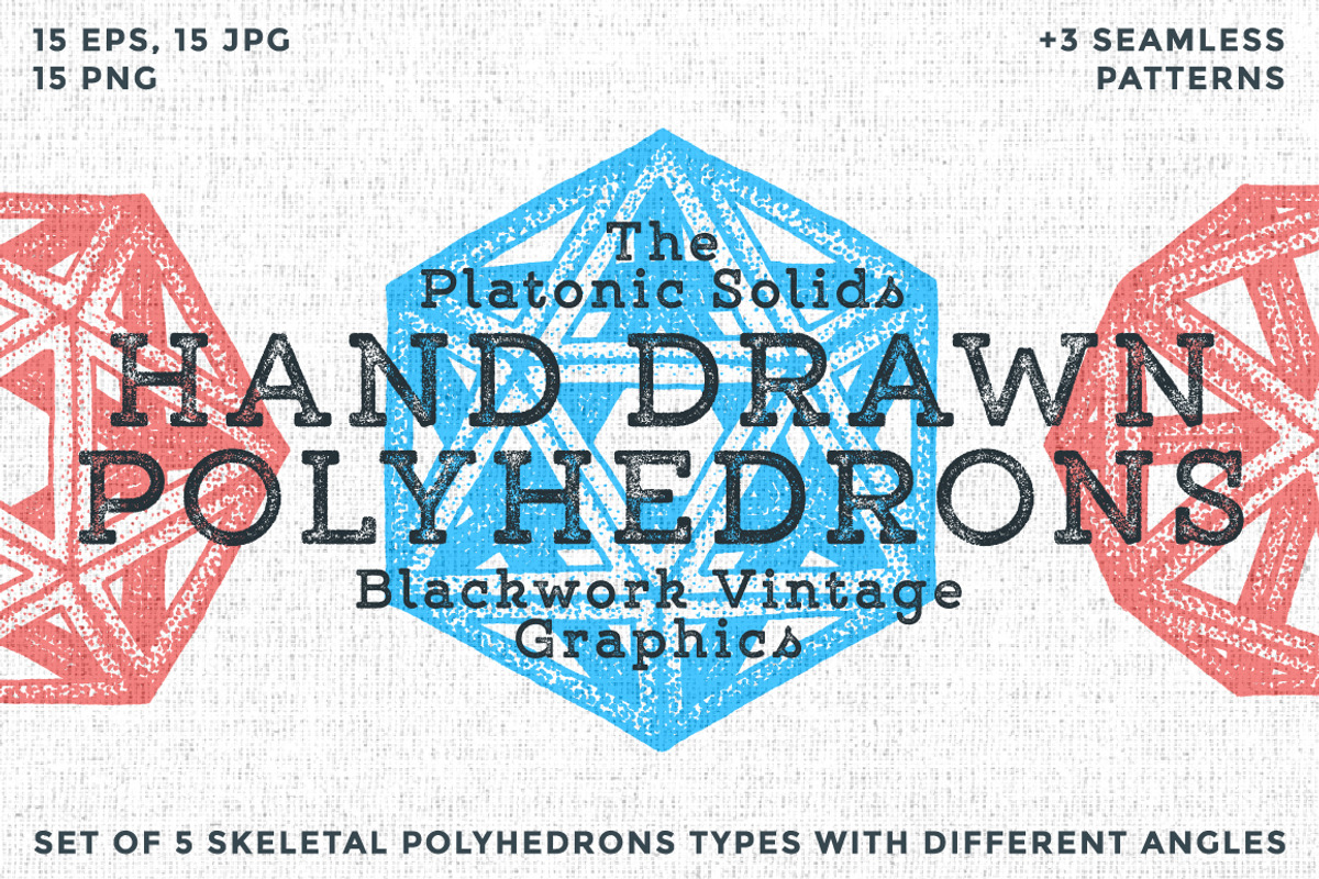Hand Drawn Polyhedrons, a Graphic by TRIKONA (Photo 1 of 3)