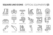 Square line icons, an Outline Icon by Howcolour (Thumbnail 43 of 85)