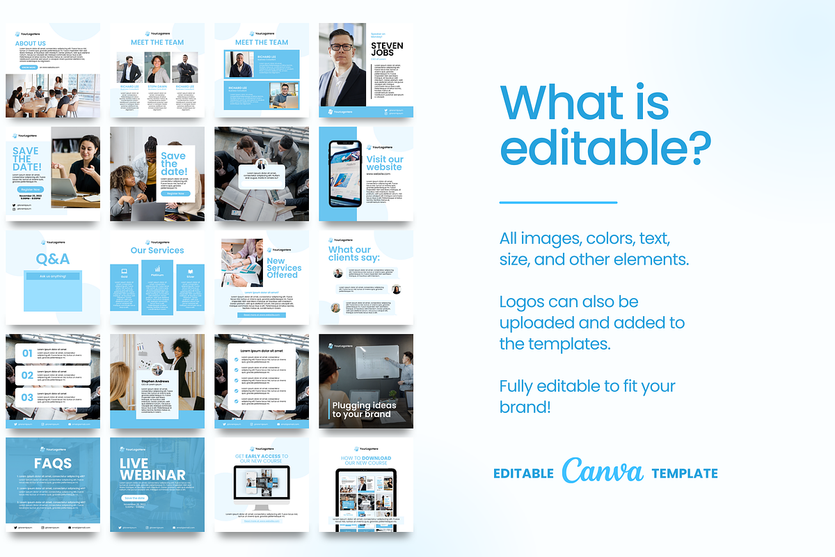 Social Media Post Canva Templates, a Social Media Template by Studio B | Canva Template (Photo 8 of 13)