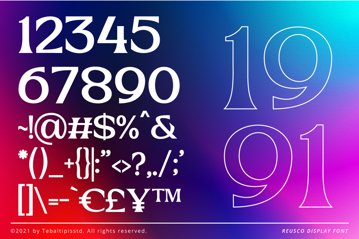Reusco - Display Typeface, a Serif Font by tebaltipislab (Photo 7 of 15)