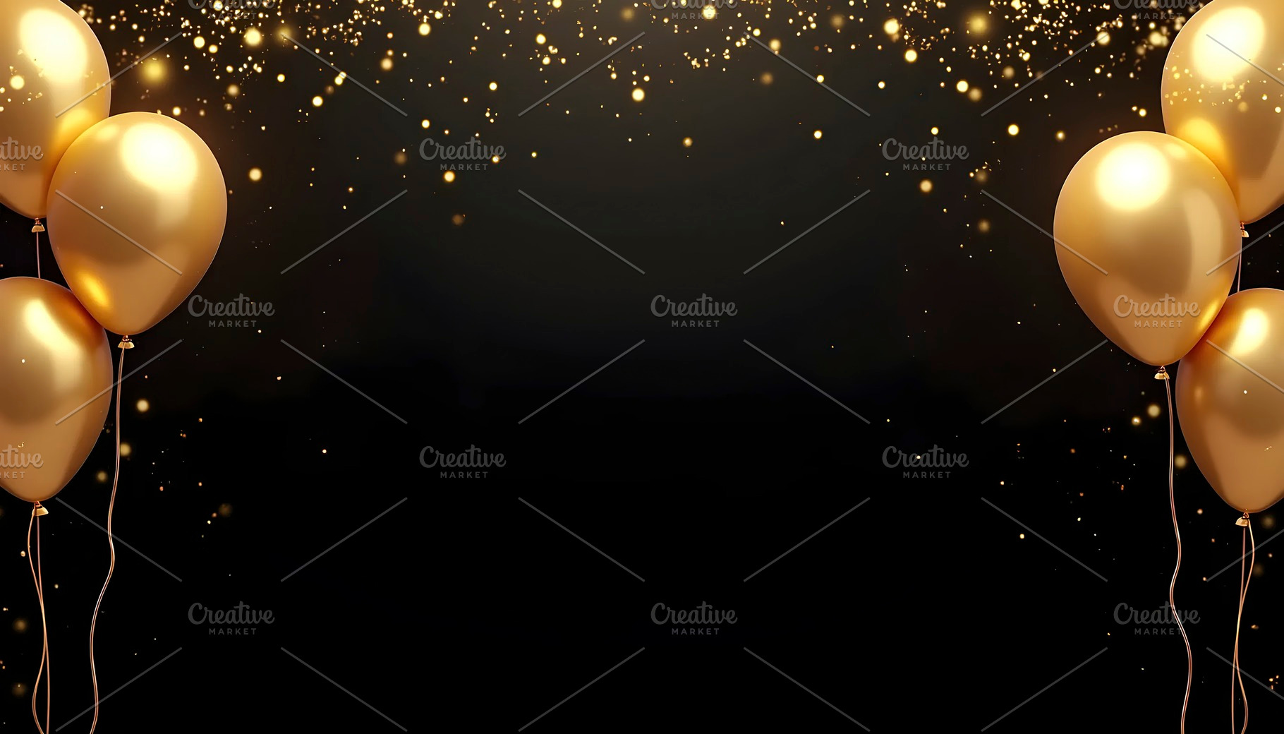 Happy Birthday Celebration with Gold, a Photo by LOGOCREATIVE