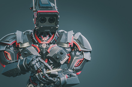 Future robot with metaverse digital, a Technology Photo by vanitjan