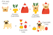 Christmas woof. Cute dogs collection, an Animal Illustration by cutelevindesign (Thumbnail 8 of 16)