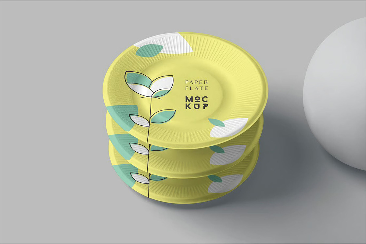 Paper Plate Mockups, a Household Mockup by megostudi0 (Photo 5 of 7)