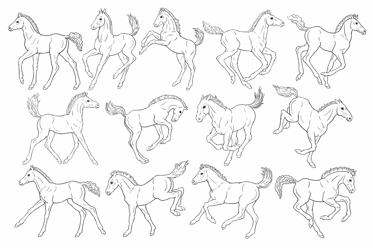 Foals and calves - stamp brushes, a Brush Add-On by ViktoriArt (Photo 2 of 5)
