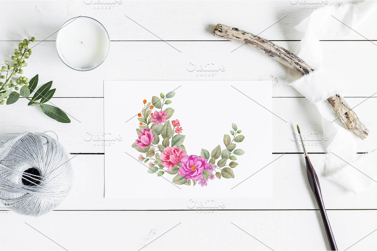 Hand-Painted Watercolor Floral, a Decorative Illustration by venus_canvas (Photo 2 of 5)