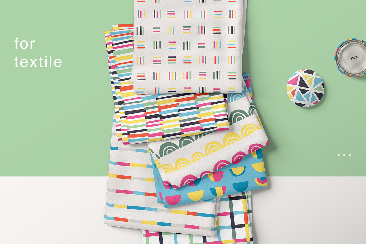 Color geometric seamless patterns, a Pattern Graphic by Magnia (Photo 3 of 9)
