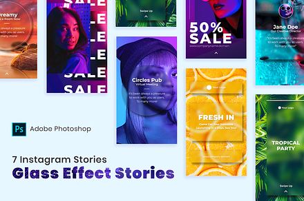 Glass Effect Instagram Stories