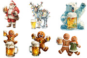 Christmas Beers Clipart, an Illustration by Designworld (Thumbnail 3 of 4)