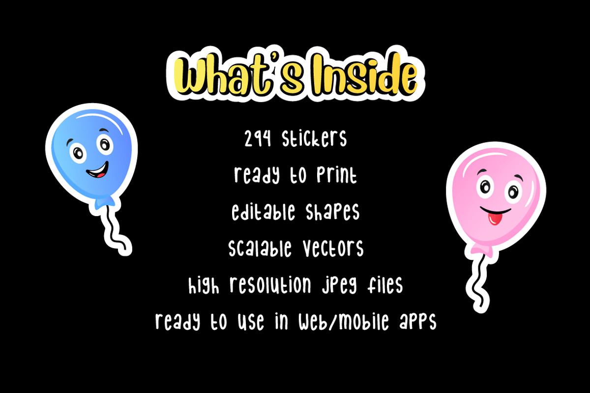 Groovy Sticker Set, an Emoji Icon by Brickclay (Photo 3 of 7)