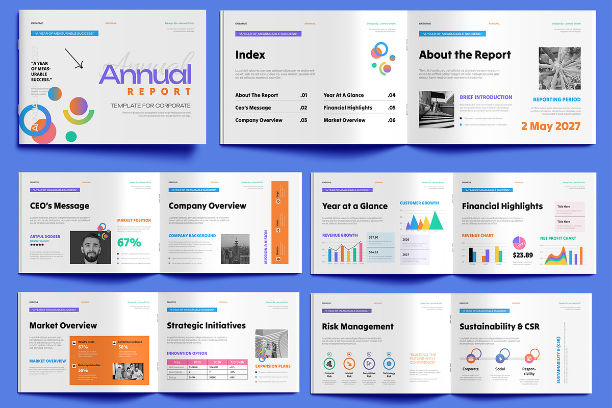 Business Annual Report Template, a Brochure Template by MightyDesign (Photo 1 of 8)