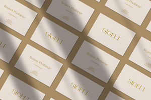 Business card template & mockups, a Business Card Template by Sigelt