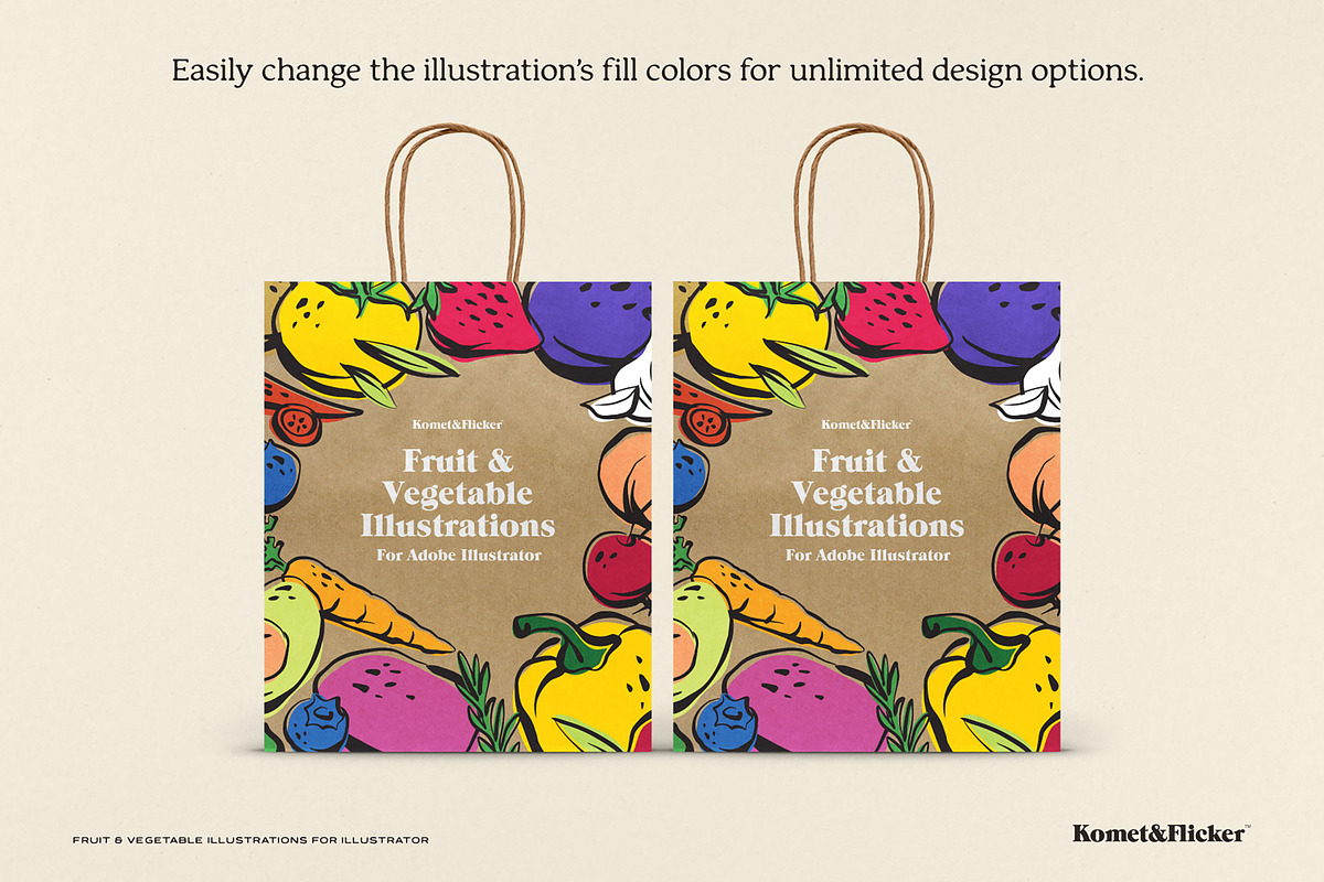Fruit & Vegetable Illustrations, a Food Illustration by Komet & Flicker (Photo 8 of 10)