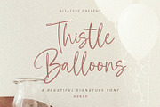 Thistle Balloons, a Script Font by Ditatype (Thumbnail 1 of 10)