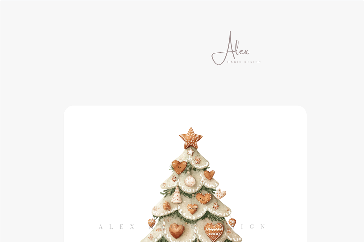 Cozy White Christmas Clipart Set, a Decorative Illustration by Pati Charm Studio (Photo 6 of 7)