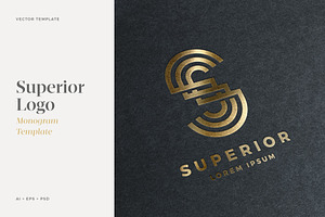 Superior S Monogram Logo Template