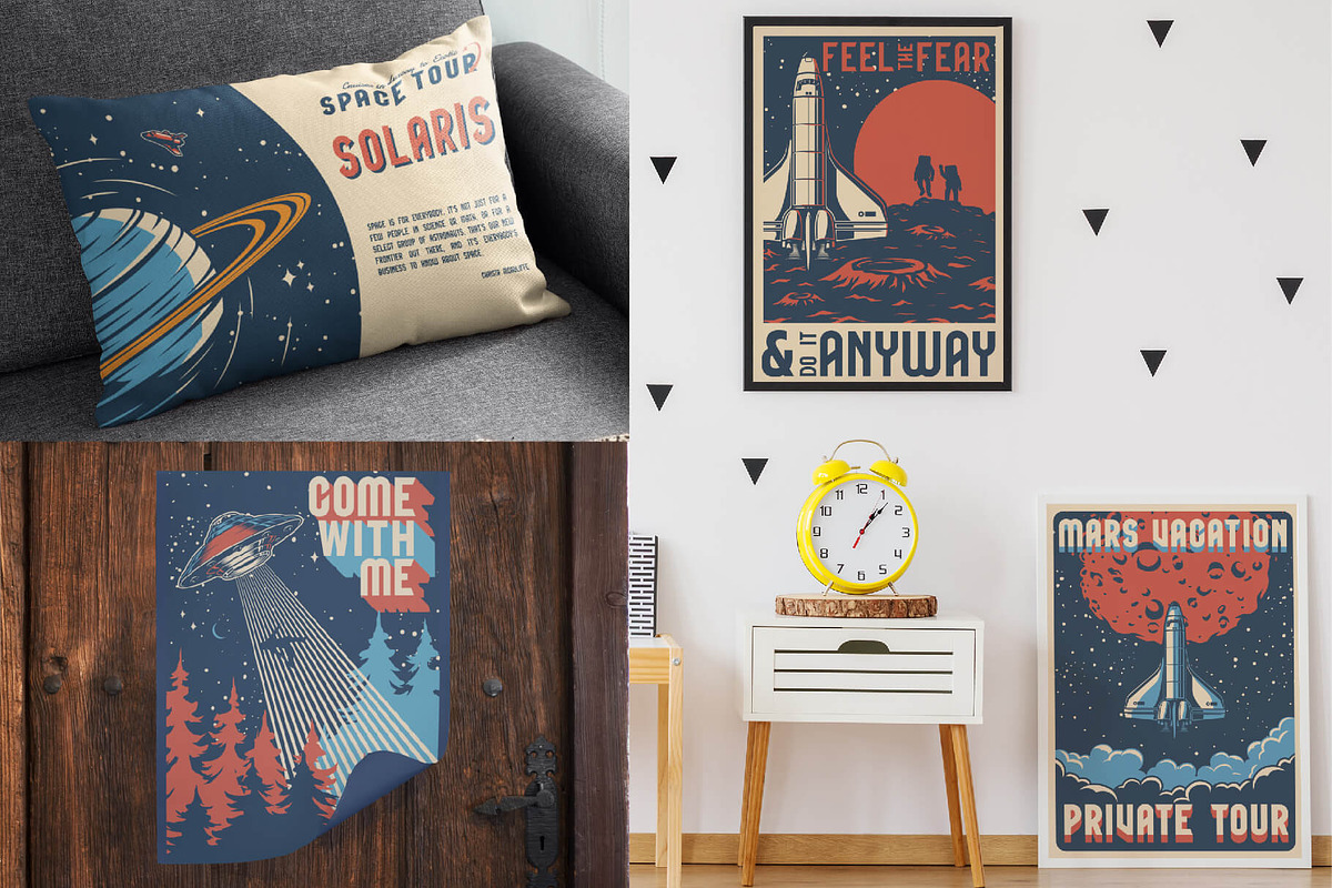 18 Retro Space Posters, a Brochure Template by DGIM studio (Photo 5 of 5)