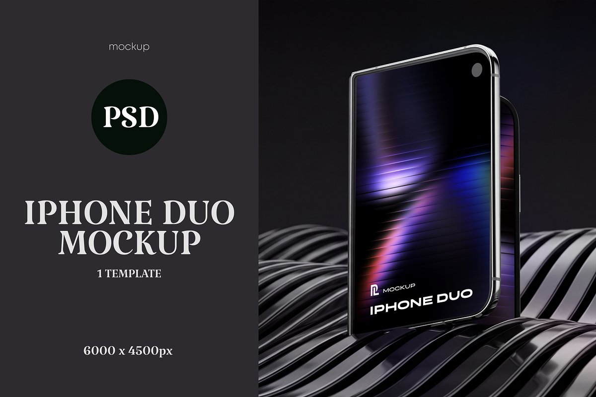 iPhone Duo Mockup, an iPhone Mockup by PopotLane (Photo 1 of 4)