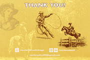 Vintage Retro Rodeo illustrations, an Object Illustration by Nocturnal Wolf (Thumbnail 17 of 17)