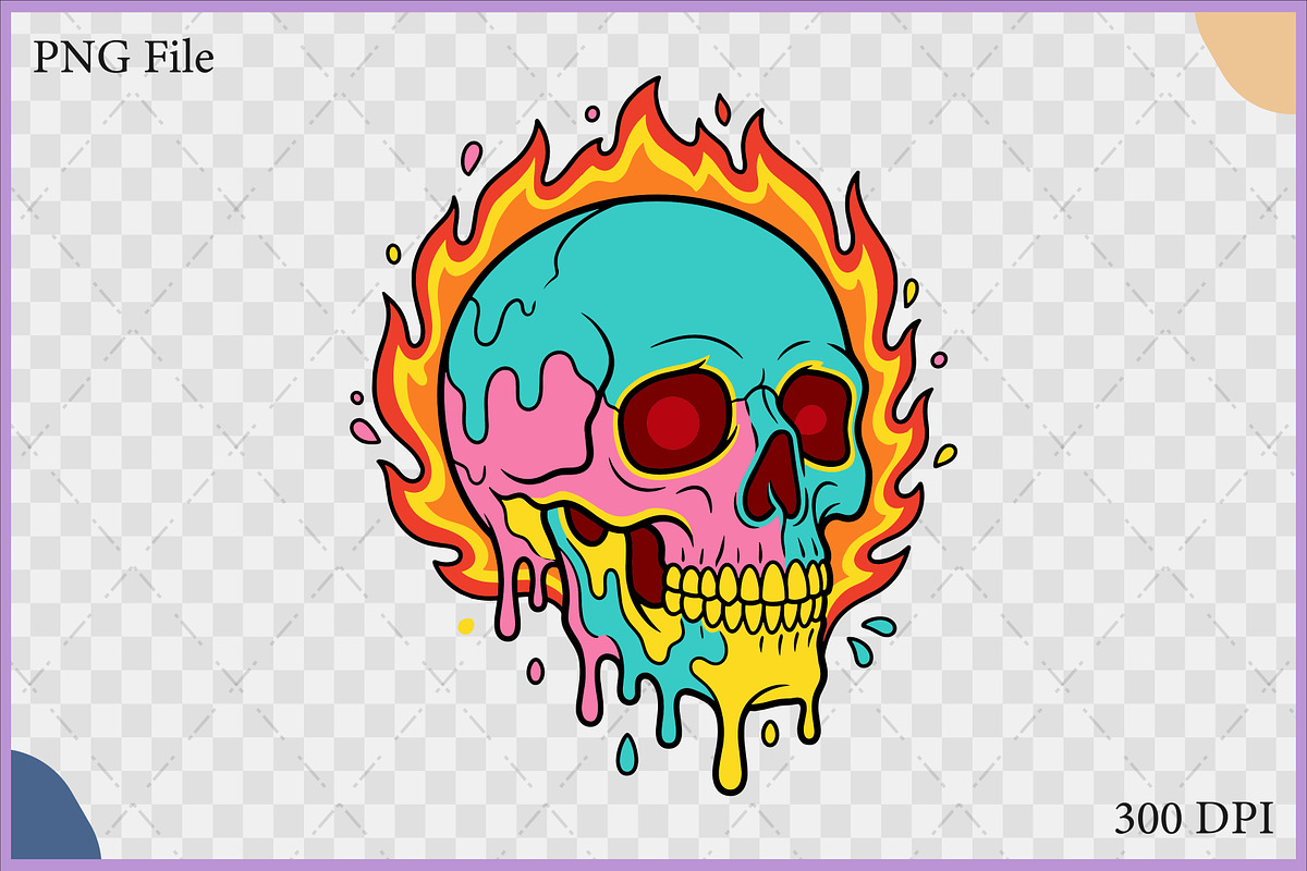 Flaming Skull SVG with Red Eyes SVG, an Object Illustration by Gfx Expert Team (Photo 2 of 3)