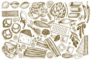 Pasta & Additions Vector Collection, a Food Illustration by Lubov Illustrations Shop (Thumbnail 2 of 8)