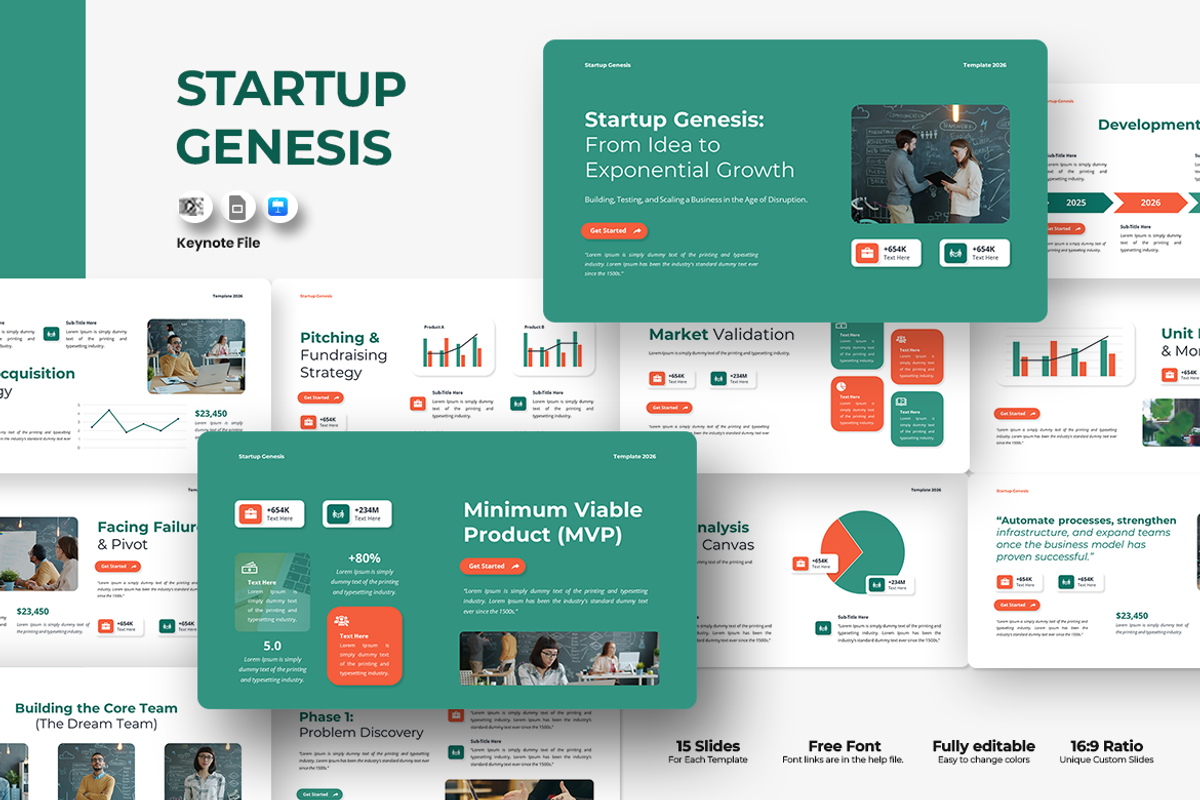 Startup Genesis - Keynote Template, a Presentation Template by QR Design Studio (Photo 1 of 3)