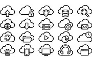 Cloud Computing Icon Set, an Illustration by designvectx (Thumbnail 3 of 3)