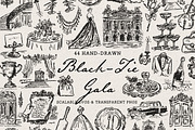 Black Tie Clipart Bundle, Gala Set, an Object Illustration by The October Creative (Thumbnail 3 of 13)