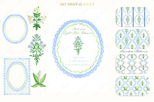 Botanica Light Blue DIY Clipart