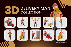 Delivery Man - 3D Illustration