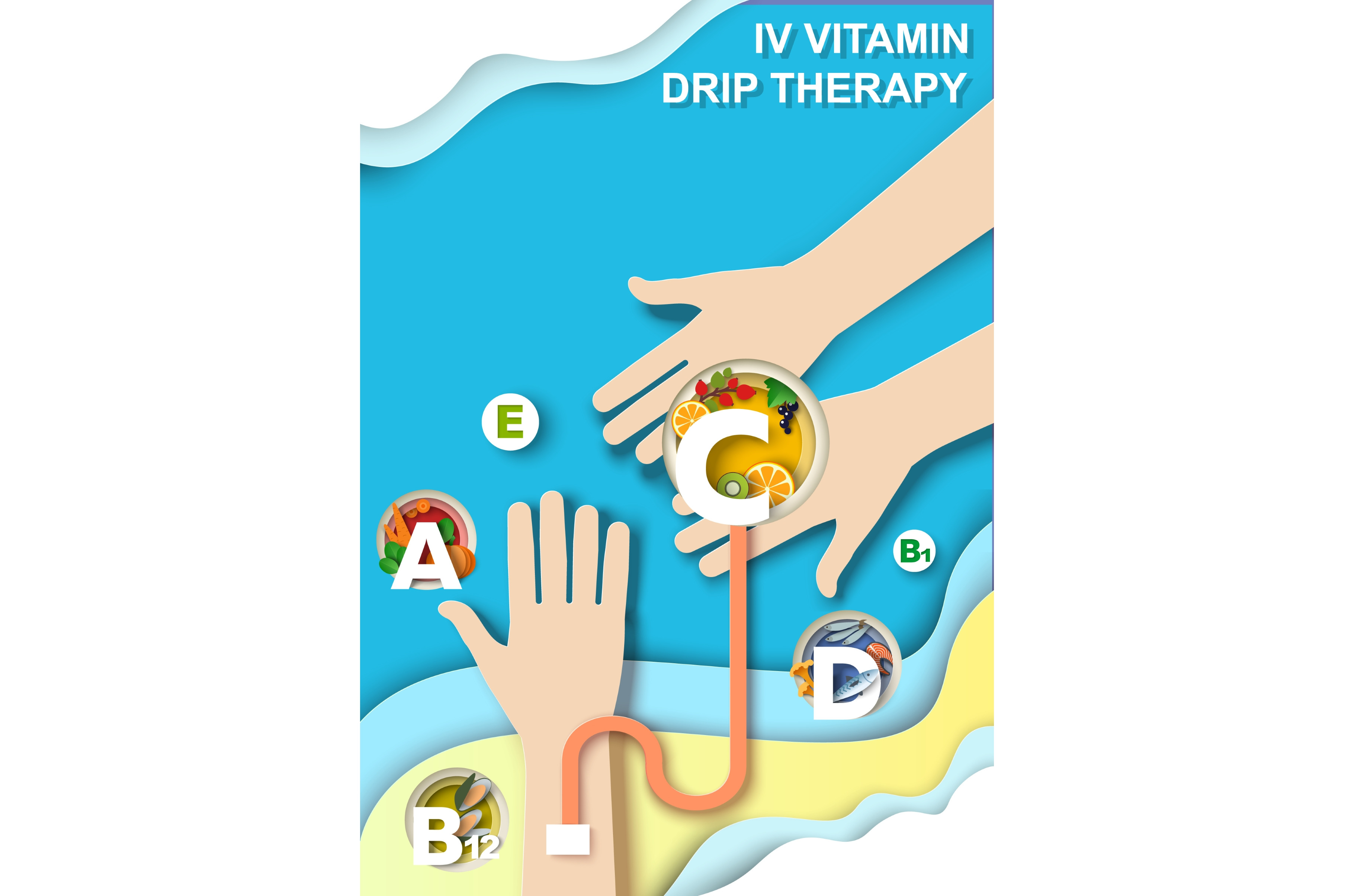 Iv vitamin drip infusion medical, a Healthcare Illustration by Sergei ...