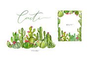 Watercolor Green Cacti Png, an Illustration by GraphicsDish (Thumbnail 3 of 4)