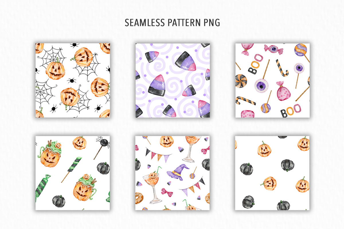 Watercolor Halloween Candy Clipart, a Food Illustration by SvetaArtStore (Photo 8 of 9)