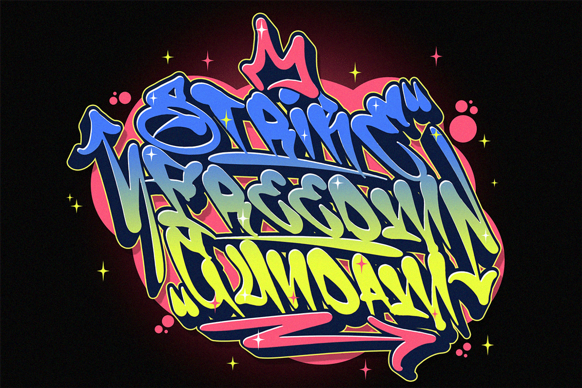 Space Oddity | Music Graffiti Font, a Blackletter Font by Ardana Creative (Photo 10 of 13)