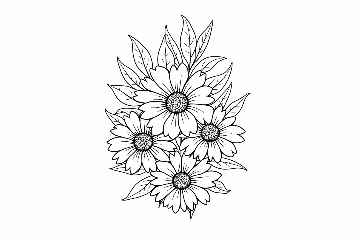 Floral Coloring Book for Adults Set, an Illustration by Creativeshirt (Photo 9 of 9)