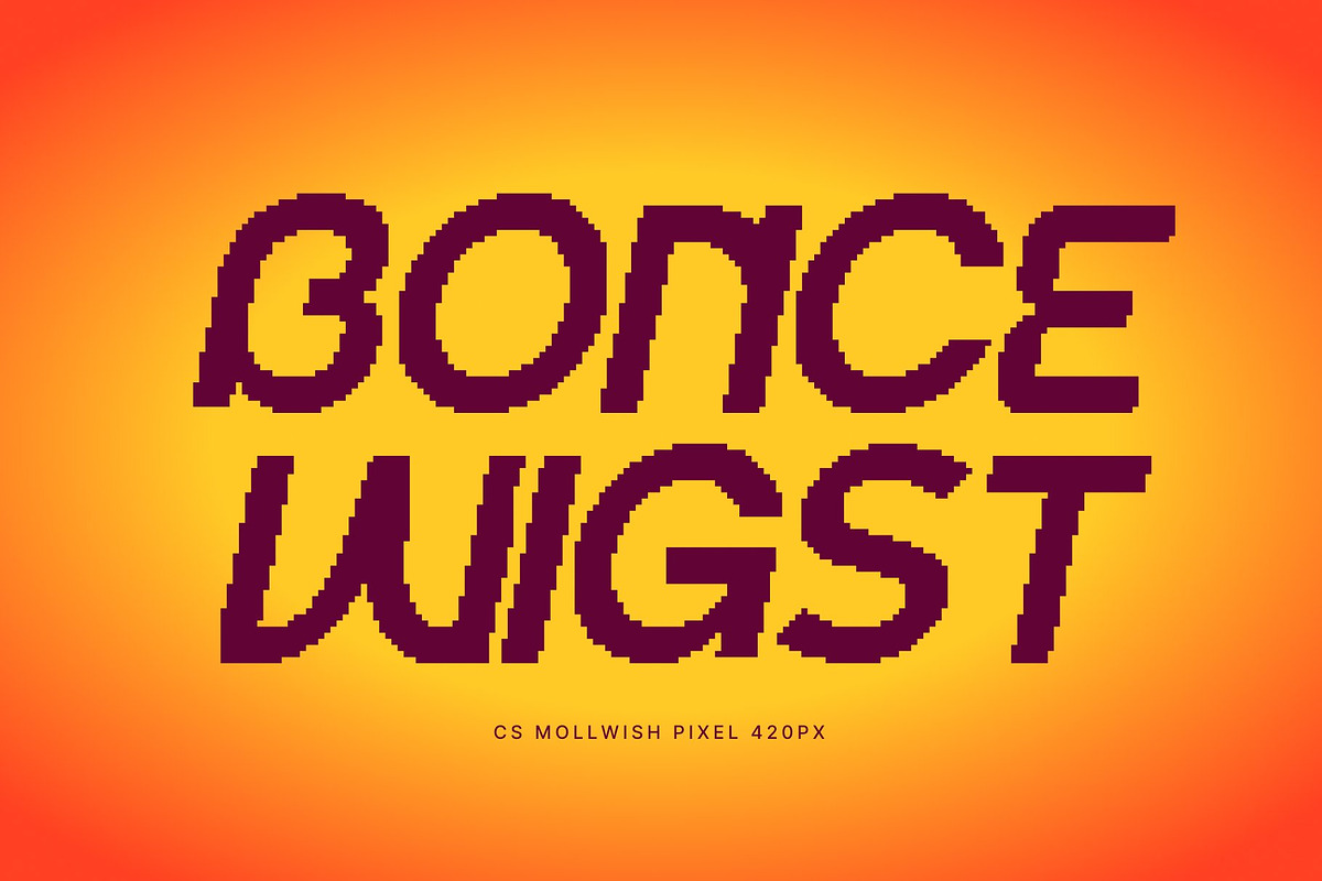 CS Mollwish Pixel, a Sans Serif Font by Craft Supply Co. (Photo 2 of 8)