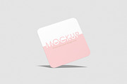Square Business Card Mock-up, a Books & Magazine Mockup by pixiegraphics (Thumbnail 13 of 15)