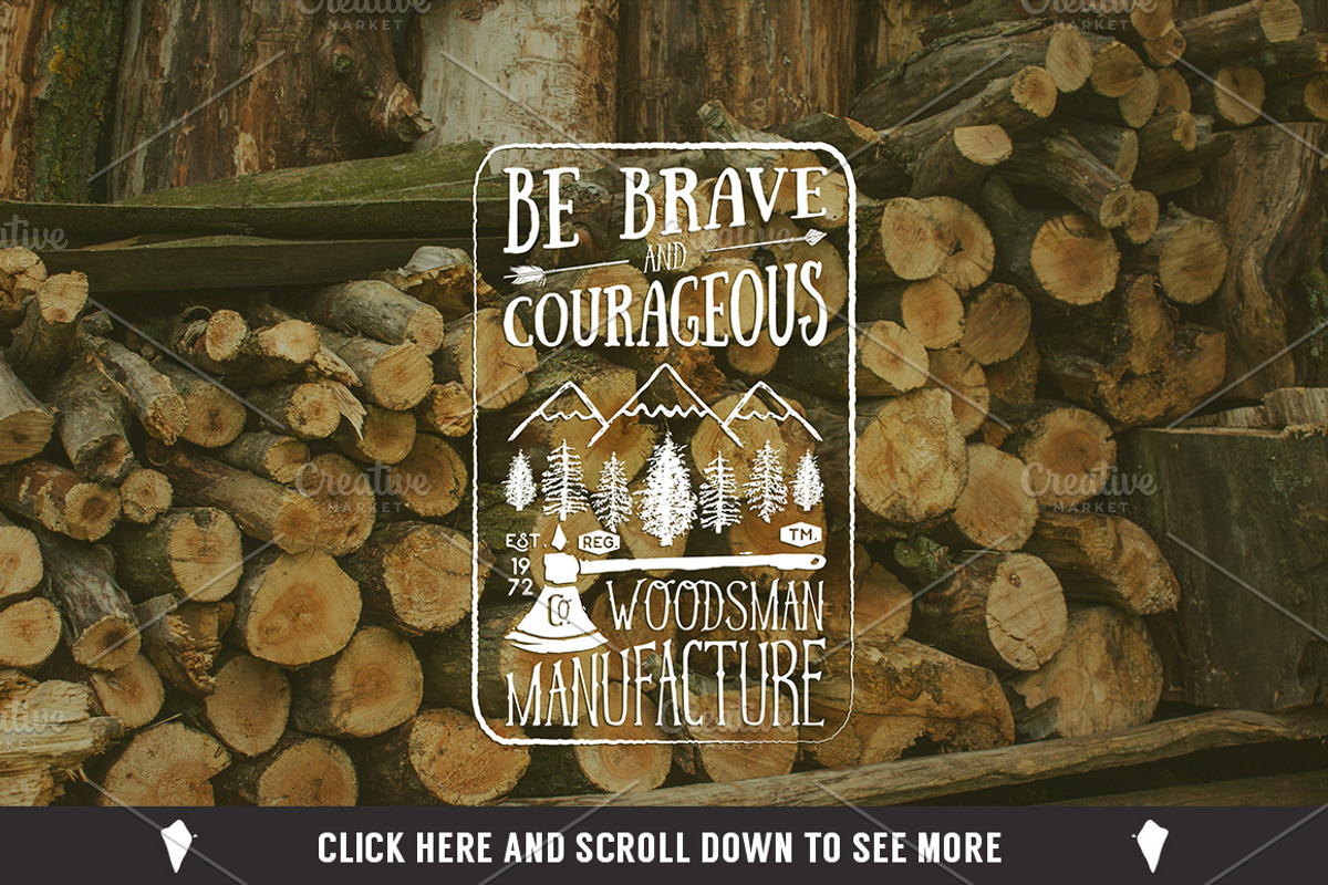 Lumberjack Vintage Labels, a Texture Illustration by Lemon Workshop (Photo 2 of 6)
