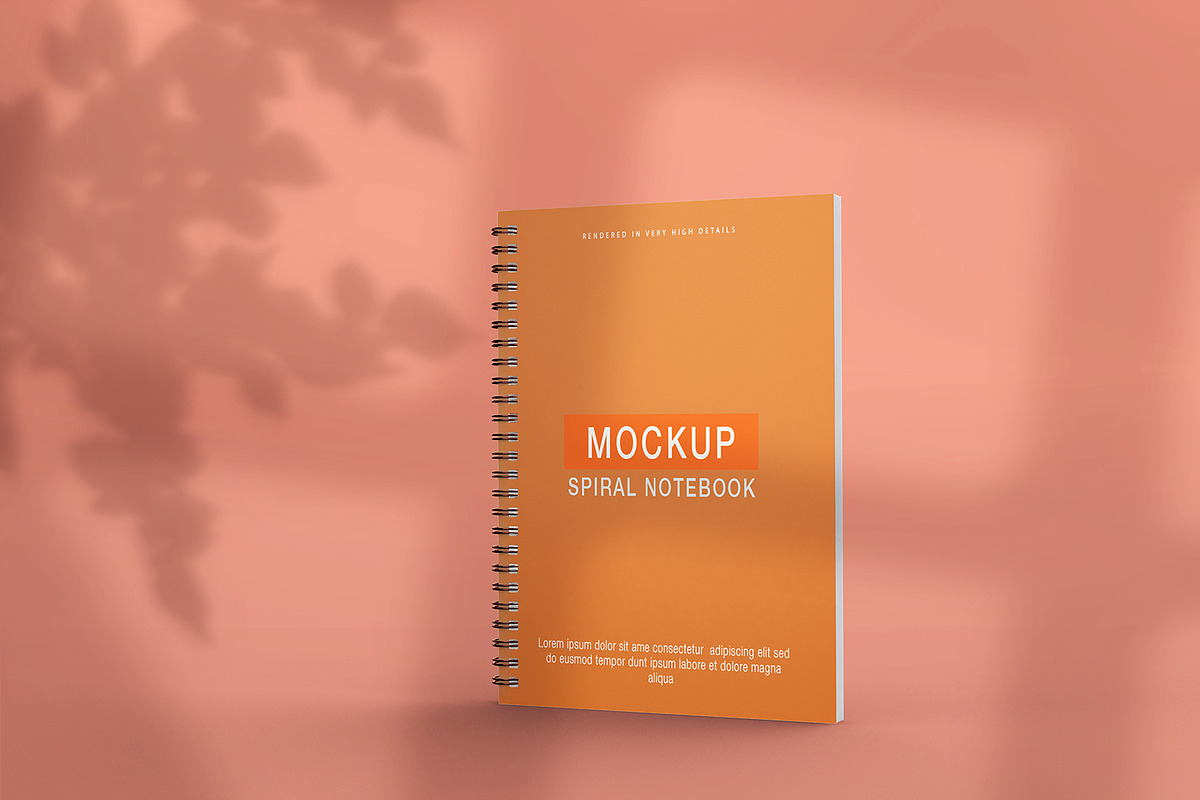 Spiral notebook mockup design, a Books & Magazine Mockup by Raihan Rahman (Photo 7 of 10)