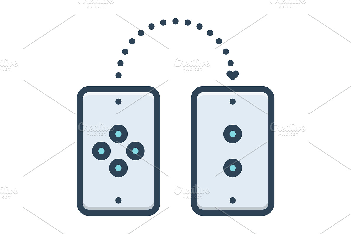 Shared mobile color icon, a Duotone Icon by Creative priyanka