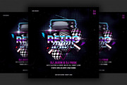 Retro Party Flyer Template, a Flyer Template by Hotpin (Thumbnail 3 of 4)
