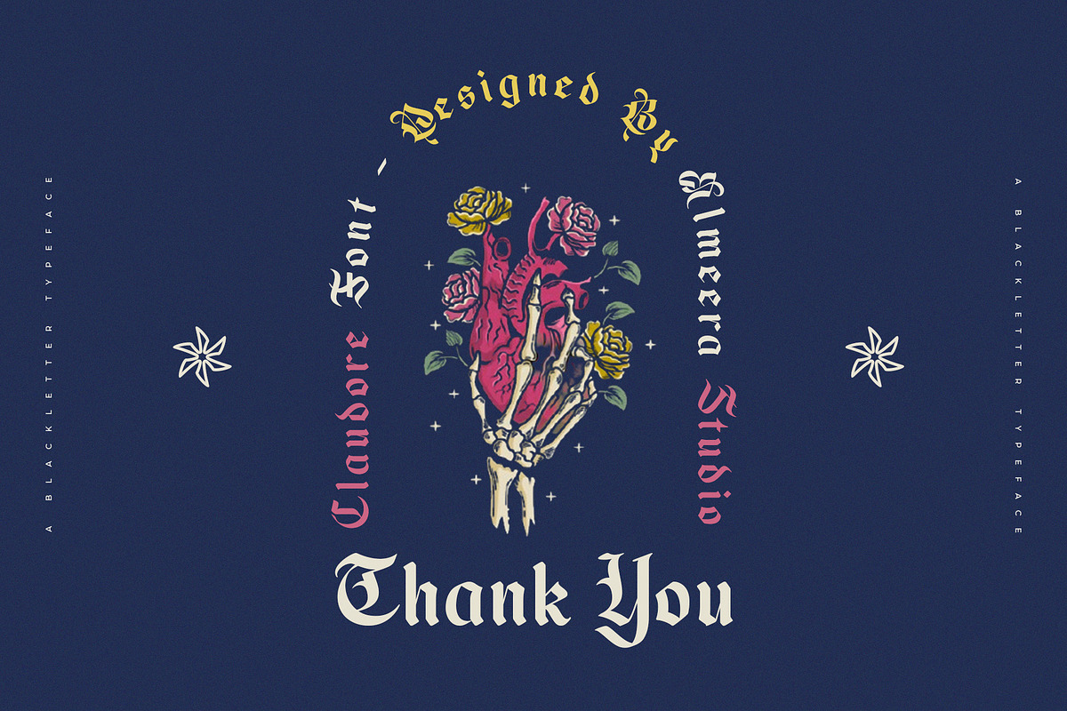 Claudore – Blackletter Typeface, a Blackletter Font by Krismagraph (Photo 9 of 10)