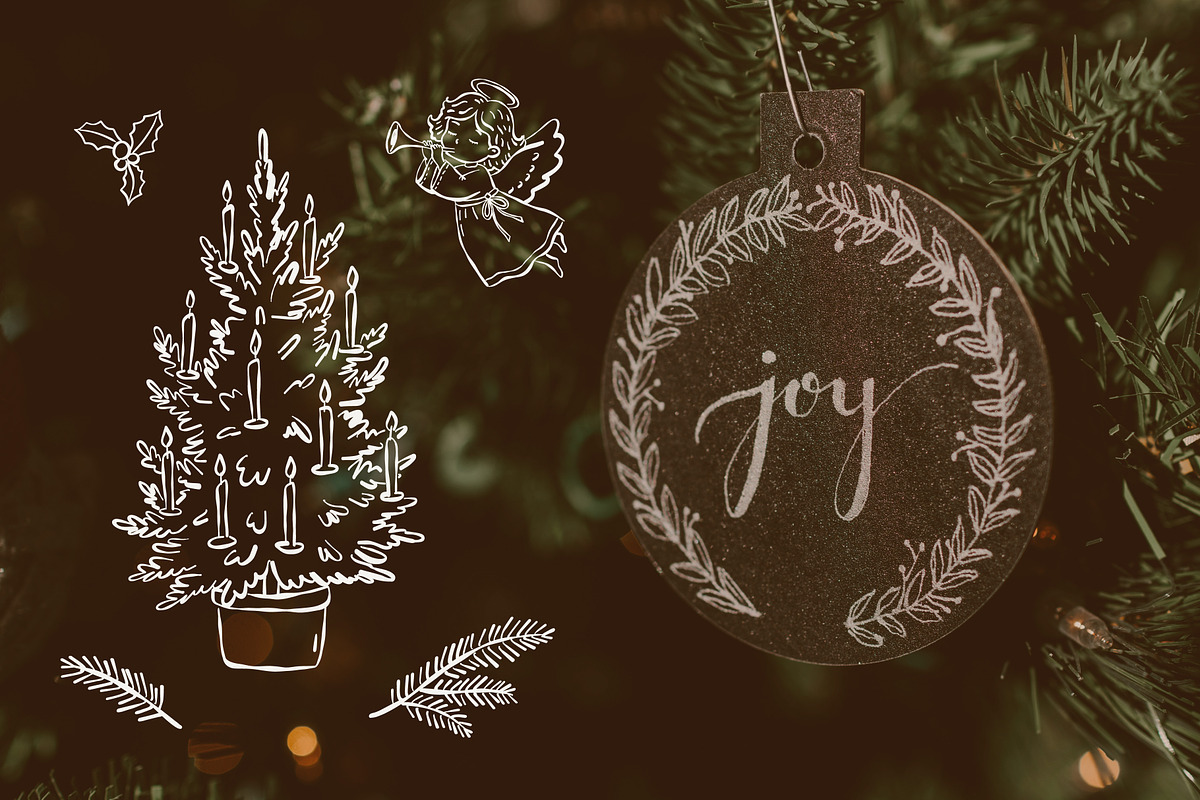 Christmas Wonderland hand drawn set, a Seasonal Illustration by Idressart (Photo 6 of 13)