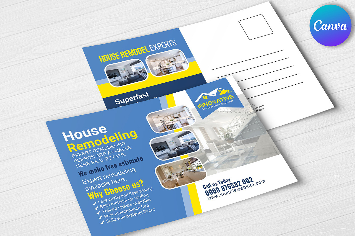 Real Estate Invite Postcard Template, a Card Template by Psd Templates (Photo 3 of 3)