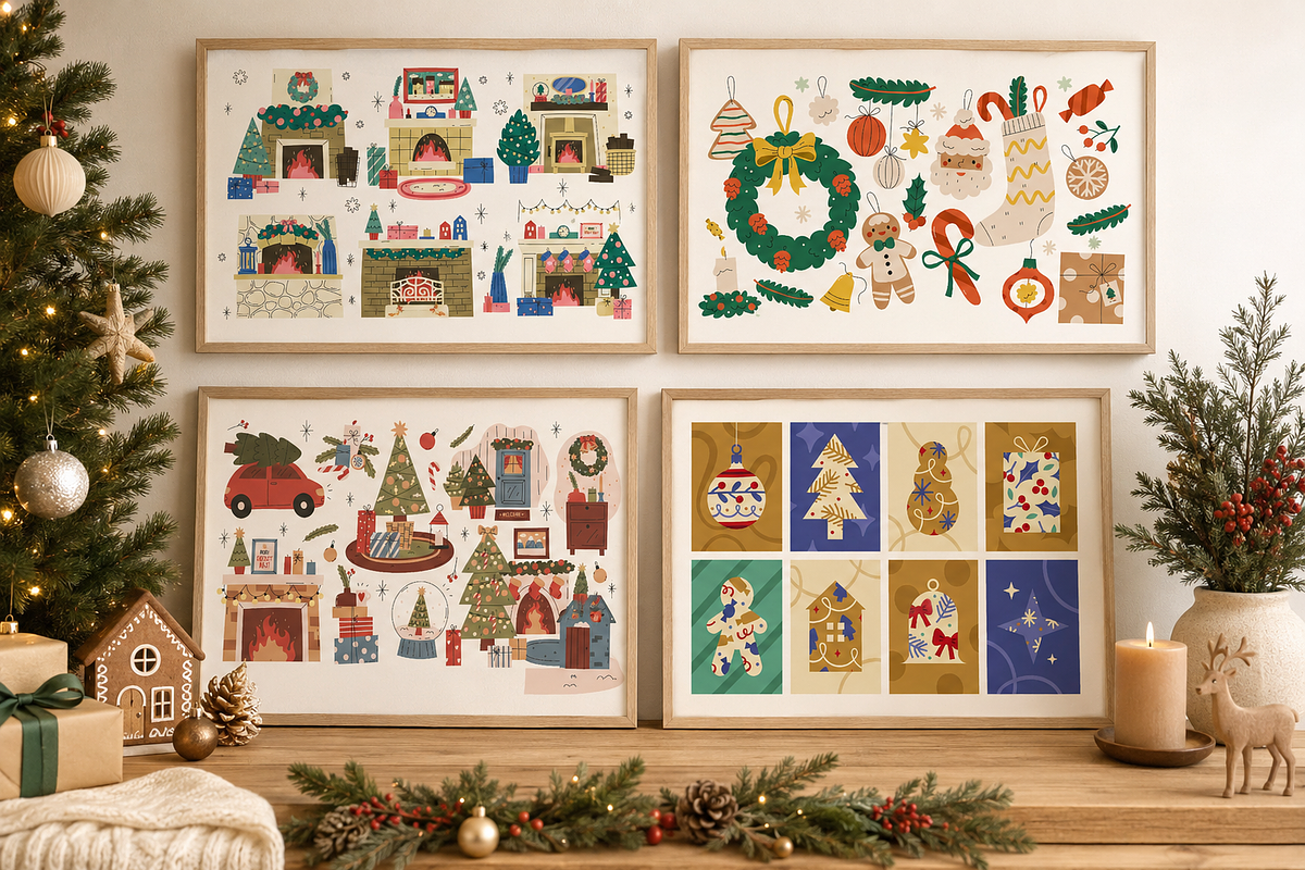 Christmas Decor Clipart, a Seasonal Illustration by Anna Studio (Photo 6 of 13)