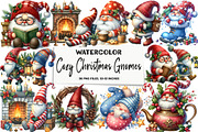 Cozy Christmas Gnomes Clipart, an Illustration by DreamArtGraphic (Thumbnail 1 of 5)