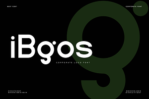 Ibgos - Corporate Logo Font, a Sans Serif Font by QR Design Studio