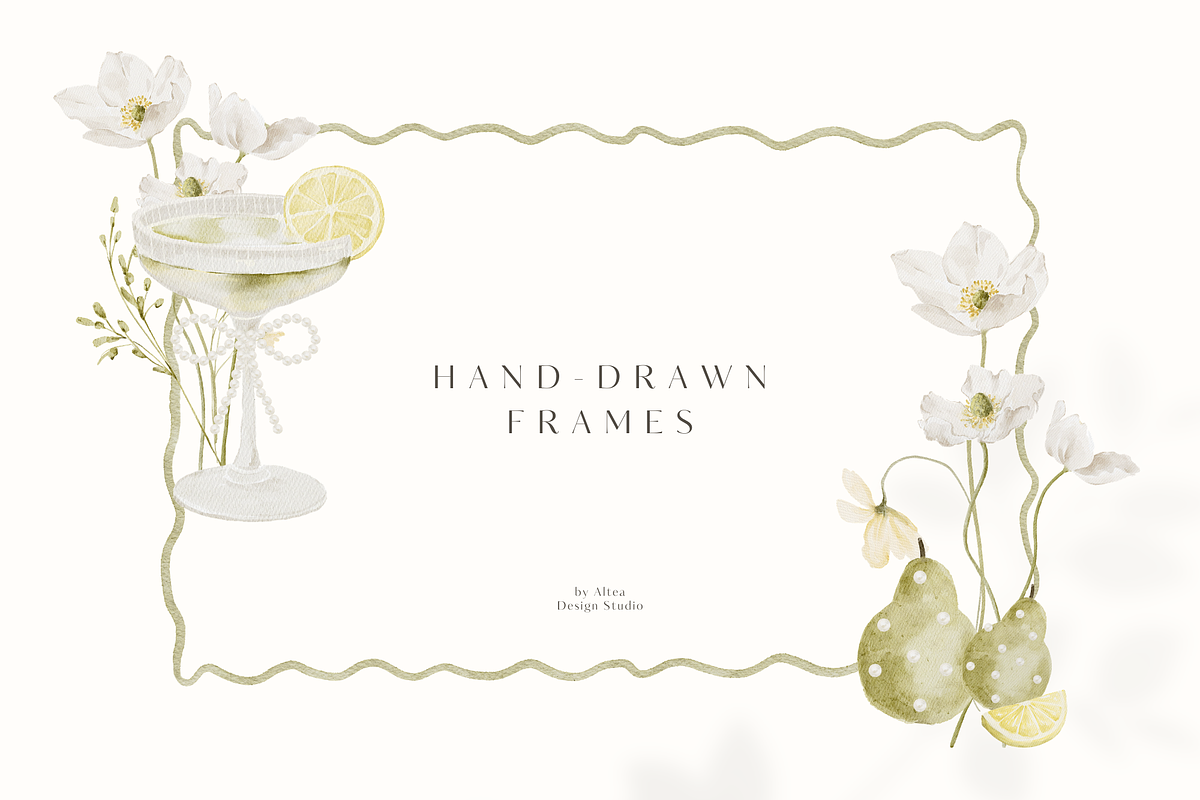 White Florals Watercolor Collection, a Decorative Illustration by Altea Design Studio (Photo 8 of 13)